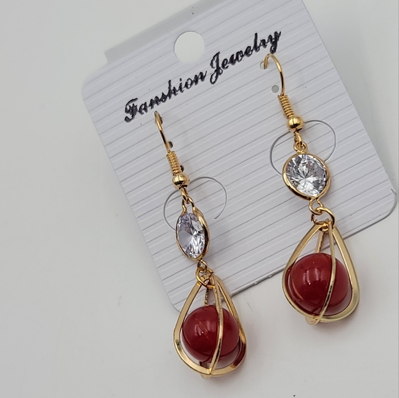 Fashion dangling simple rhinestone earrings - Picture 5 of 5